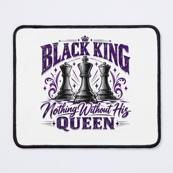 Item preview, Black King Nothing Without His Queen Partner Love Couple Relationship designed and sold by SkeletonsDanger.