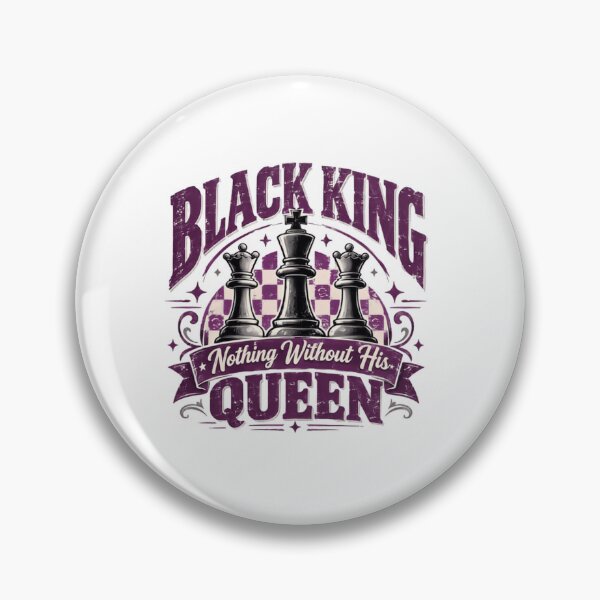 Item preview, Black King Nothing Without His Queen Black Love African American Pride Empowerment designed and sold by SkeletonsDanger.