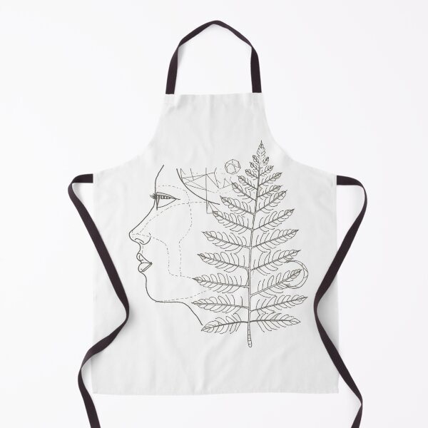 Item preview, Profile of a face with a botanical fern designed and sold by Olgavelez.