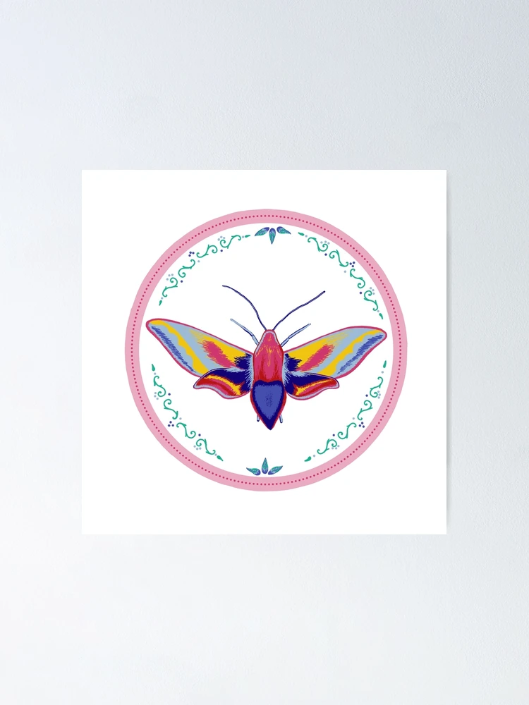 Thumbnail 1 of 3, Poster, Colorful Moth designed and sold by AlliDevolve.