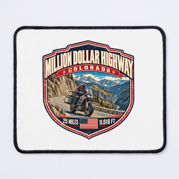 Item preview, Million Dollar Highway Colorado Motorcycle Rider Travel Souvenir designed and sold by Simsimah26Parks.