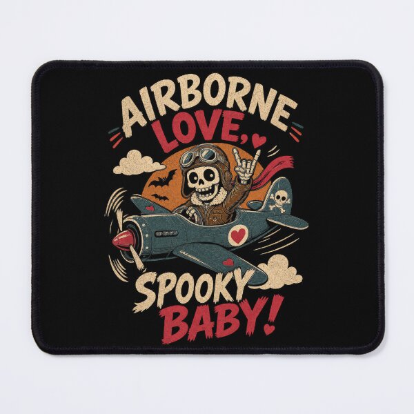 Item preview, Vintage Pilot Skeleton T-Shirt | Halloween Aviation Rock On Gift | airborne love spooky baby designed and sold by Simon-art-land.