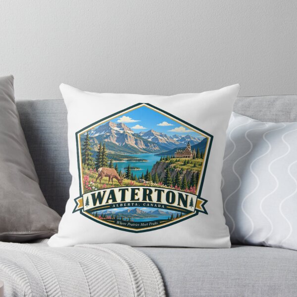 Item preview, Waterton Alberta Canada Where Prairies Meet Peaks National Park Travel Souvenir designed and sold by NeedForParks.