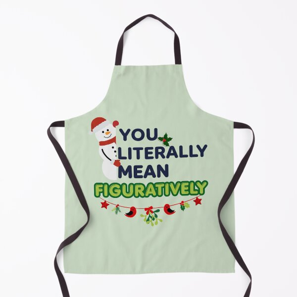 Item preview, You Literally Mean Figuratively – Witty Christmas Snowman for Grammar Fans designed and sold by Im-Ara.