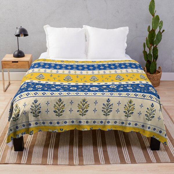 Item preview, Mustard & Navy Indian Floral Stripes designed and sold by lbl-shop.
