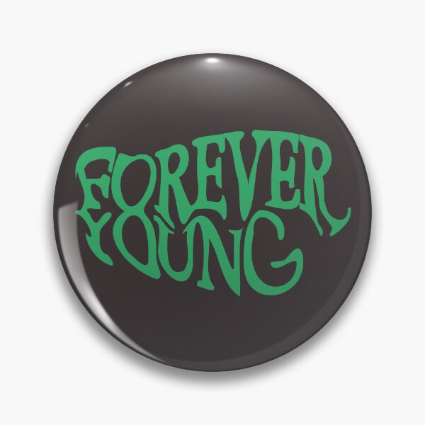 Item preview, Forever Young Green Typography – Retro Text Art designed and sold by Black María.