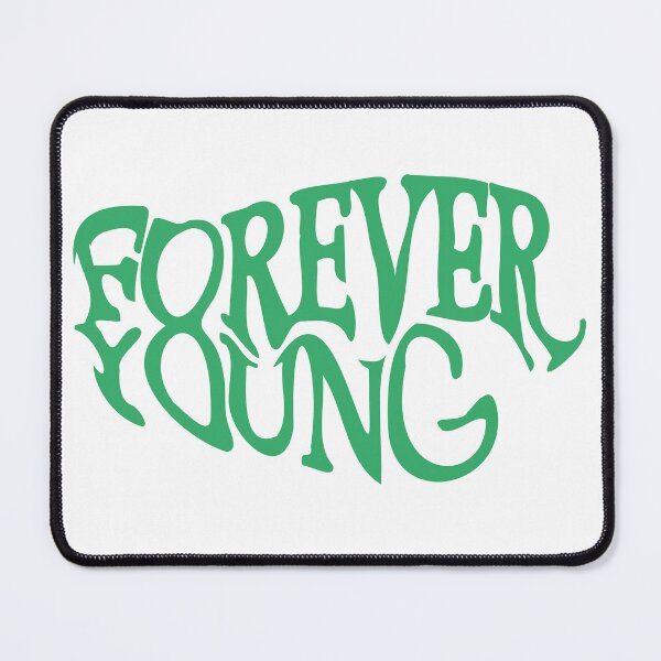 Item preview, Forever Young Green Typography – Retro Text Art designed and sold by Black María.