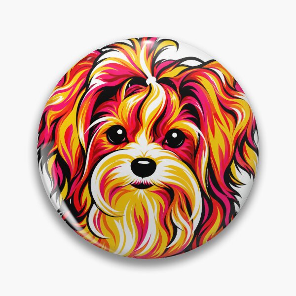 Item preview, Biewer Terrier Portrait – Pink & Orange Pop Art designed and sold by shrolts.