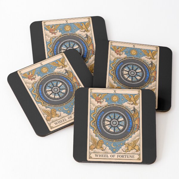Item preview, Wet F1 Tire - Wheel of Fortune Tarot Card designed and sold by PitWallArt.