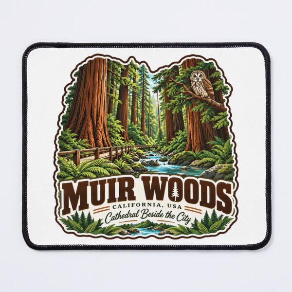 Item preview, Muir Woods California USA Cathedral Beside The City National Park Travel Hiker designed and sold by NightGlyph.