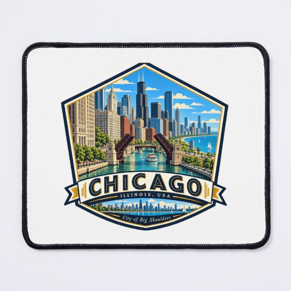 Item preview, Chicago Illinois USA City Of Big Shoulders Urban Travel Landmark designed and sold by NeedForParks.