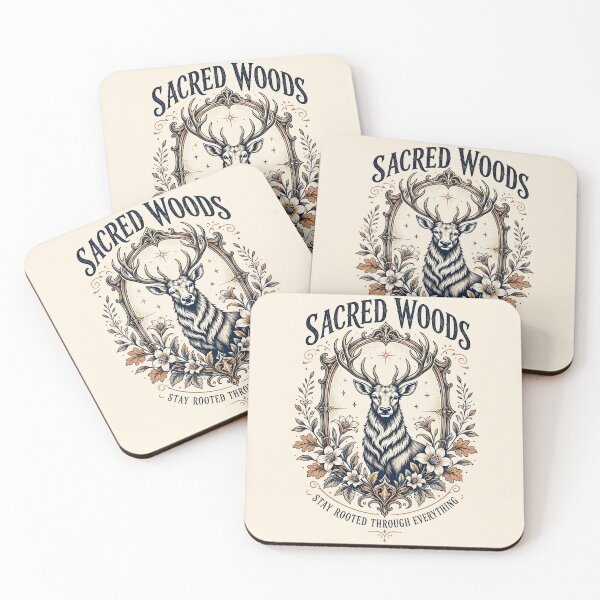 Item preview, Sacred Woods Vintage Botanical Stag Poster designed and sold by Nadiename.