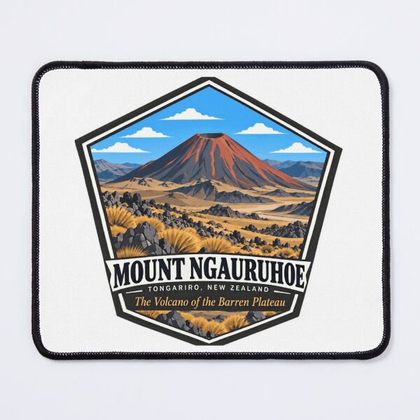 Item preview, Mount Ngauruhoe Tongariro New Zealand The Volcano Of The Barren Plateau Travel Hiking Souvenir designed and sold by NightGlyph.