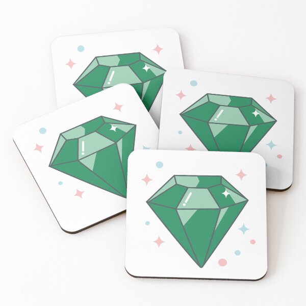 Item preview, Green Emerald Gemstone – Elegant Crystal Art designed and sold by Black María.