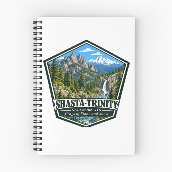 Item preview, Shasta-Trinity California USA Crags Of Stone And Snow National Forest Hiking Explorer designed and sold by NightGlyph.