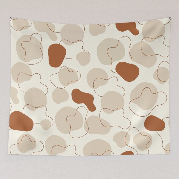 Item preview, Terracotta Organic Shapes Neutral Abstract pattern  designed and sold by Aurevella.