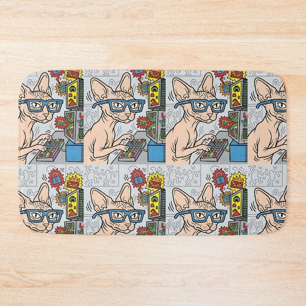 Item preview, Sphynx Cat Cybersecurity Specialist designed and sold by PictoVibe.