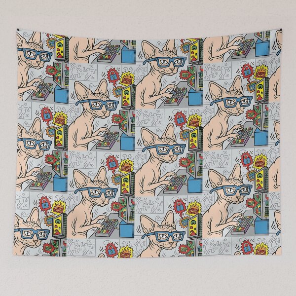 Item preview, Sphynx Cat Cybersecurity Specialist designed and sold by PictoVibe.