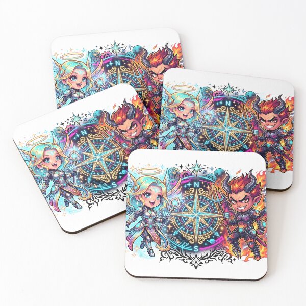 Item preview, Angel and Demon Compass, Celestial Duo with Navigator Star designed and sold by Terra Nova Collective.