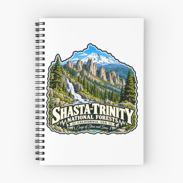 Item preview, Shasta-Trinity National Forests California, USA Crags Of Stone And Snow Outdoor Enthusiast Travel Souvenir designed and sold by NightGlyph.
