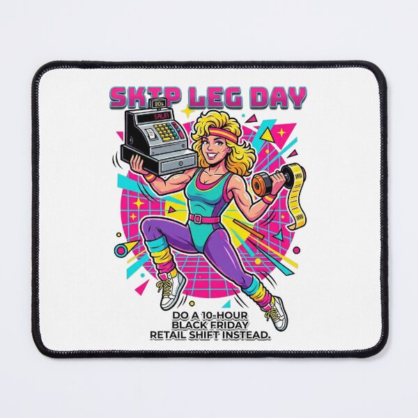 Item preview, Retro 80s Black Friday Retail Worker Fitness Parody designed and sold by jrzvibe.