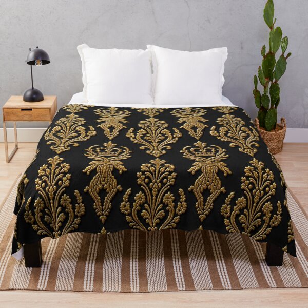 Item preview, Elegant Victorian Gold Filigree Pattern Black Velvet Art designed and sold by Breezes-of-Ida.