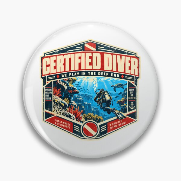 Item preview, Certified Diver We Play In The Deep End Scuba Diving Marine Life Adventure designed and sold by JasonStars123.