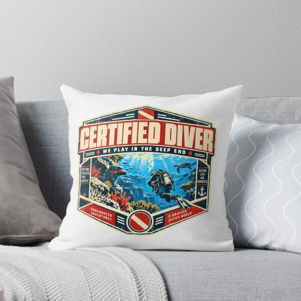 Item preview, Certified Diver We Play In The Deep End Scuba Diving Marine Life Adventure designed and sold by JasonStars123.