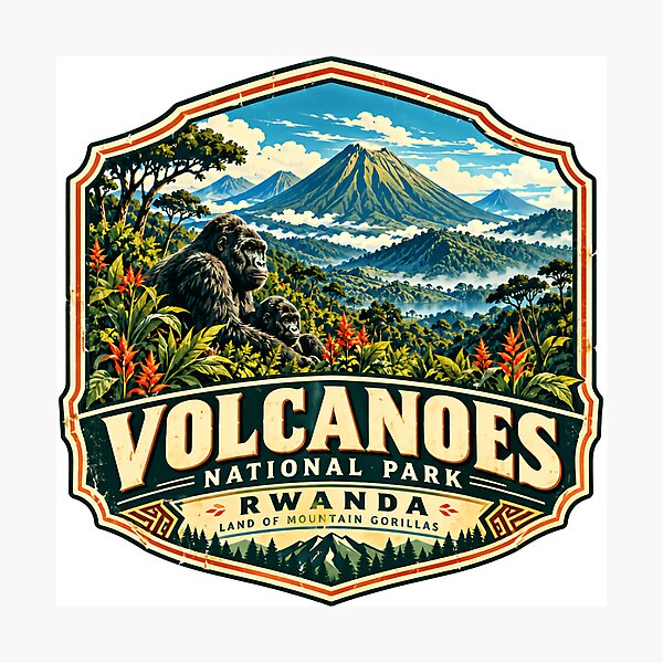 Item preview, Volcanoes National Park Rwanda Land Of Mountain Gorillas Travel Wildlife designed and sold by JasonStars123.