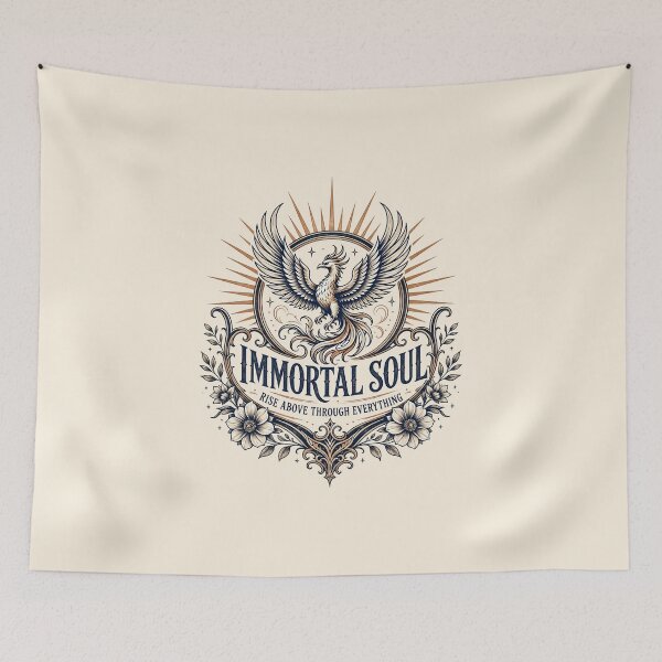 Item preview, Immortal Soul Vintage Botanical Phoenix Poster designed and sold by Nadiename.