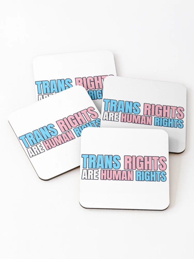 Thumbnail 1 of 5, Coasters (Set of 4), Trans Rights designed and sold by StrongLiberal.