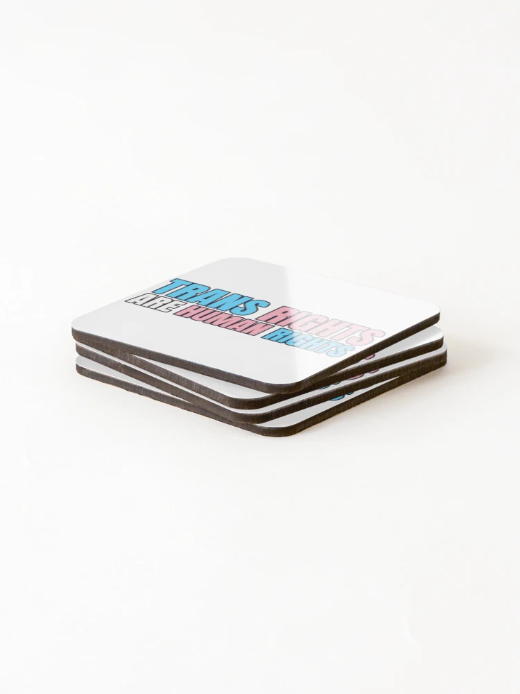 Thumbnail 4 of 5, Coasters (Set of 4), Trans Rights designed and sold by StrongLiberal.