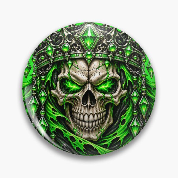 Item preview, Emerald King of Darkness – Green Crown Skull Gothic Fantasy Art designed and sold by DynastyCraft.