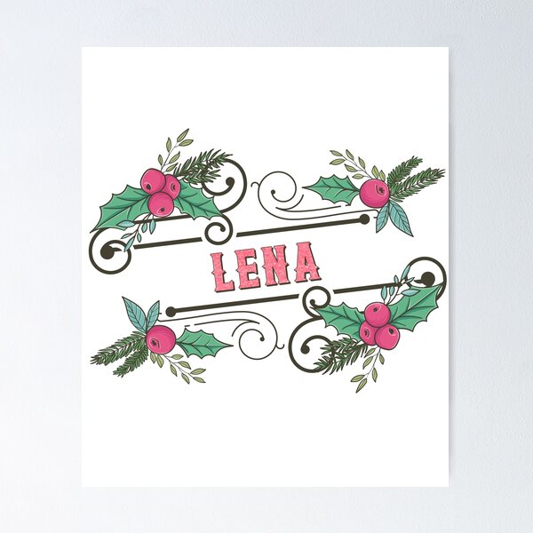 Item preview, Lena Personalized Custom Christmas Name - Cool & Funny Design for Women and Girls designed and sold by Watsonarts.
