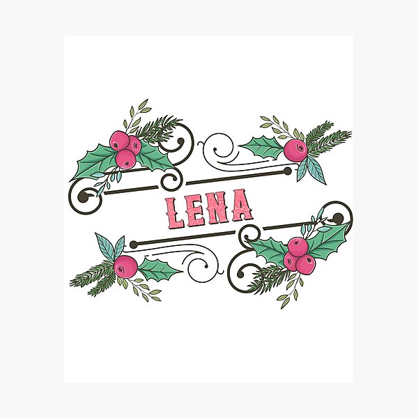 Item preview, Lena Personalized Custom Christmas Name - Cool & Funny Design for Women and Girls designed and sold by Watsonarts.
