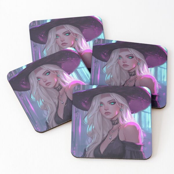 Item preview, Violet Enchantment – White-Haired Gothic Witch designed and sold by WhimsyWink.