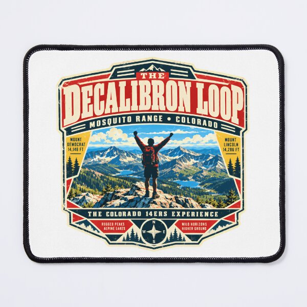 Item preview, The Decalibron Loop Colorado 14ers Hiking Mountaineering designed and sold by ManilStuck237.