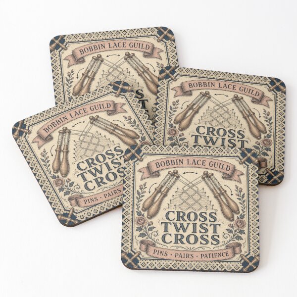Item preview, Cross Twist Cross Bobbin Lace Badge designed and sold by BoosterShop.