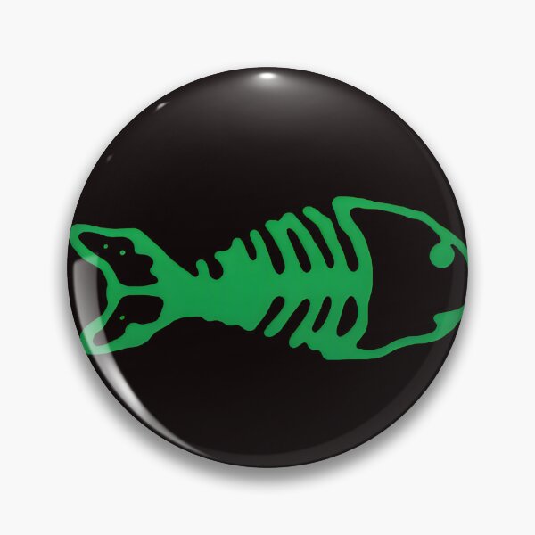 Item preview, Skeletal Fish Emblem Black Red Yellow designed and sold by Millle-Feuye.