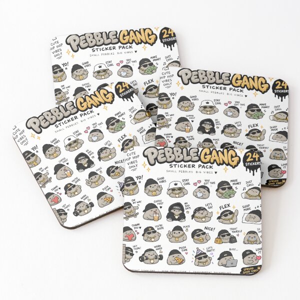 Item preview, Cute Pebble Gang Kawaii Hip Hop Stickers designed and sold by payoffdebt.