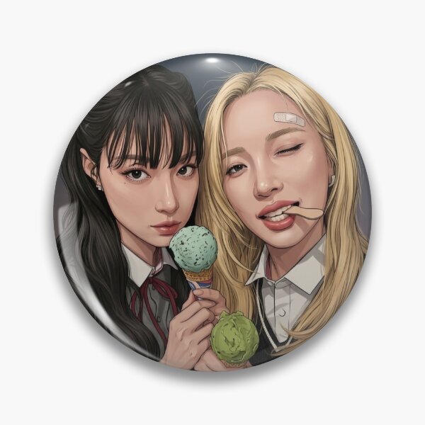 Item preview, JanJingJing Sweet Treat Model Actress Thai GL LGBTQ+ Cartoon Decor Comic Wall Art Print Poster Shirt Clock Blanket KDrama designed and sold by Mind Space.