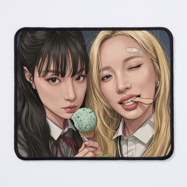 Item preview, JanJingJing Sweet Treat Model Actress Thai GL LGBTQ+ Cartoon Decor Comic Wall Art Print Poster Shirt Clock Blanket KDrama designed and sold by Mind Space.
