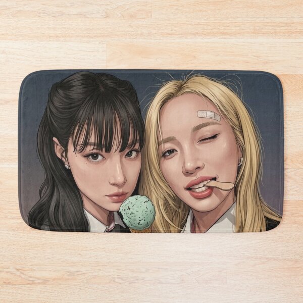 Item preview, JanJingJing Sweet Treat Model Actress Thai GL LGBTQ+ Cartoon Decor Comic Wall Art Print Poster Shirt Clock Blanket KDrama designed and sold by Mind Space.