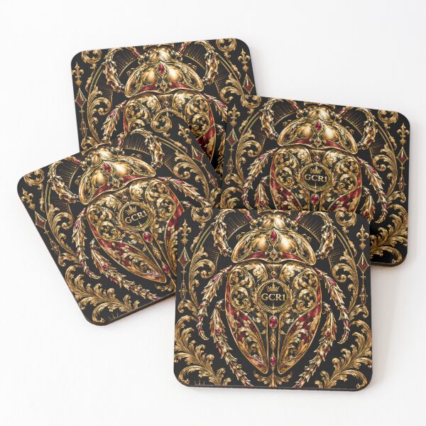 Item preview, GCR1 Golden Emperor Beetle – Royal Gold Scarab Baroque Art designed and sold by GCR1.
