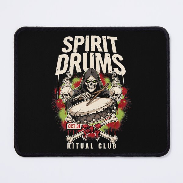 Item preview, Spirit Drum Halloween Design – Ritual Skeleton Shaman Graphic Tee v11 designed and sold by DarylWelsh2024.