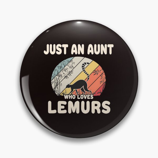 Item preview, Just An Aunt Who Loves Lemurs Retro Sunset  designed and sold by Artful-Blooms.