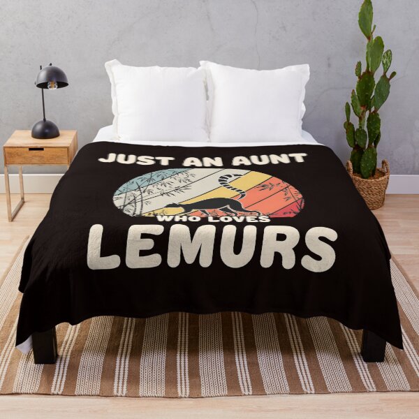 Item preview, Just An Aunt Who Loves Lemurs Retro Sunset designed and sold by Artful-Blooms.
