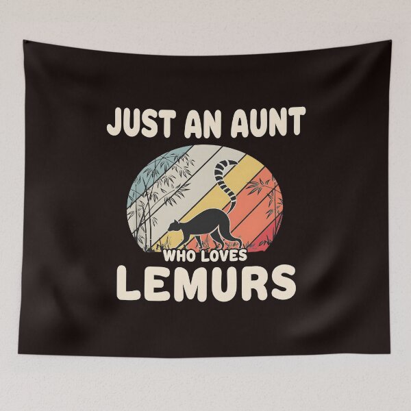 Item preview, Just An Aunt Who Loves Lemurs Retro Sunset  designed and sold by Artful-Blooms.