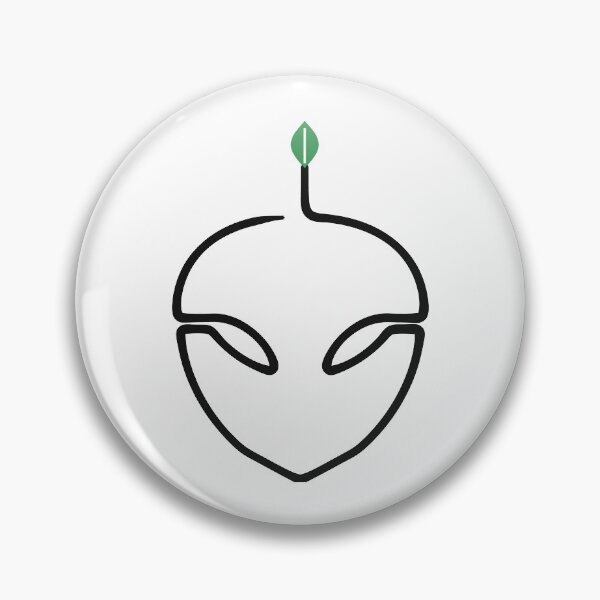 Item preview, Cute Alien One Line Art with Green Leaf designed and sold by MirrorsFineArt.