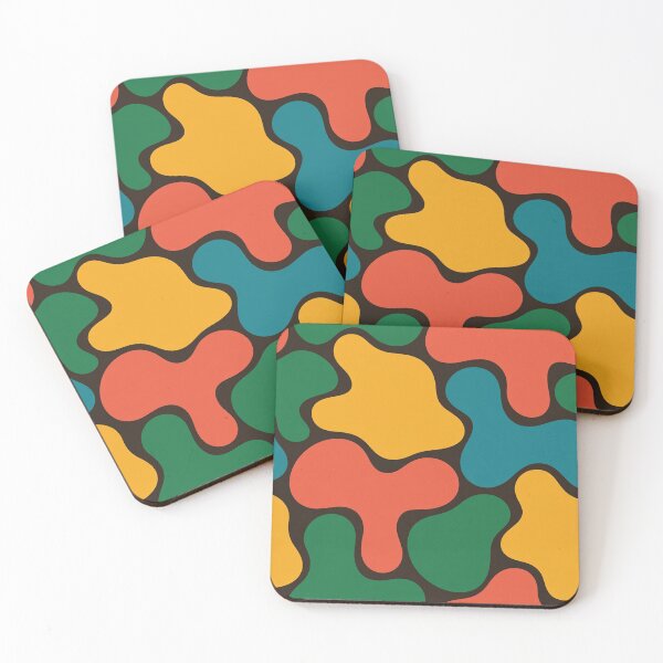 Item preview, Retro Abstract Organic Shapes Mid Century Pattern designed and sold by Mindful Wall Art Studio.